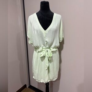 HYFVE Mint V-Neck Dress with Tie-Waist